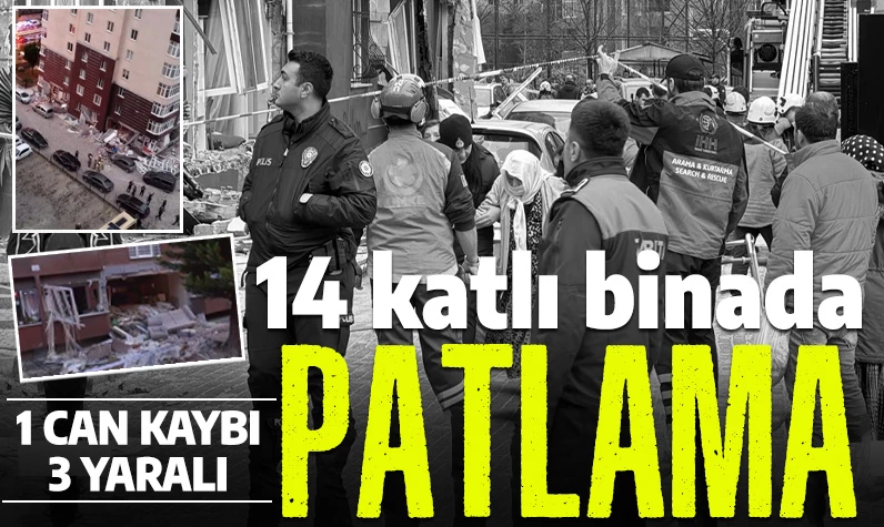 Beylikdüzü'nde 14 katlı binanın giriş katındaki dairede patlama