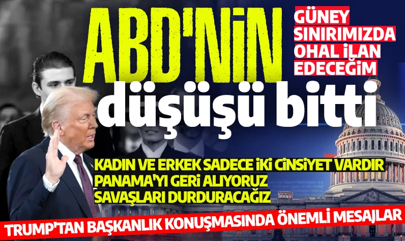 Son dakika... Trump'tan başkanlık konuşması: 'ABD'nin düşüşü bitti'