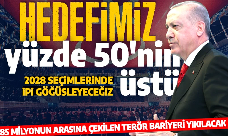 Cumhurbaşkanı Erdoğan’dan 2028 seçimlerine ilişkin açıklama: Hedefimiz seçimlerde ipi göğüslemek