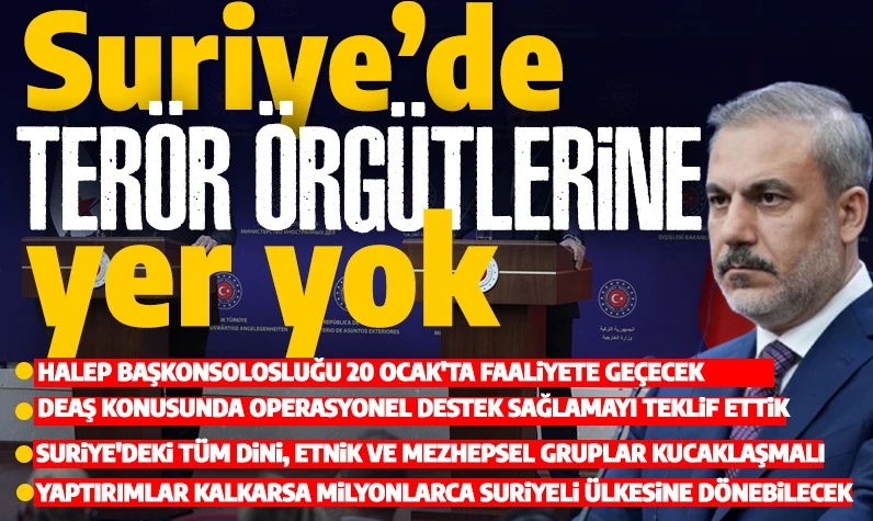 Son dakika... Dışişleri Bakanı Fidan'dan Suriye Dışişleri Bakanı Şeybani ile düzenlediği ortak basın toplantısında önemli açıklamalar