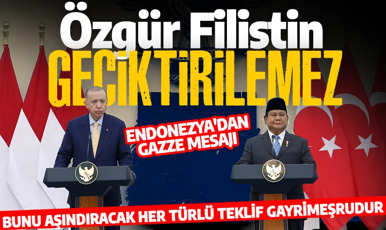 Cumhurbaşkanı Erdoğan'dan Endonezya'da Gazze mesajı: Özgür Filistin devleti geciktirilemez