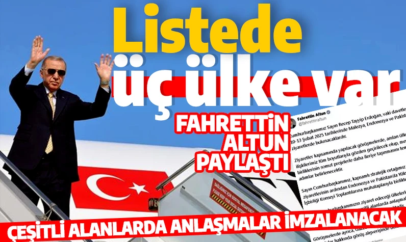 Fahrettin Altun paylaştı! Listede 3 ülke var: Cumhurbaşkanı Erdoğan Asya turuna çıkıyor!